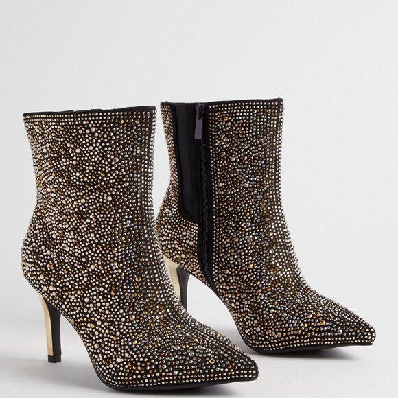 Torrid Embellished Pointed Toe Stiletto Bootie Sz 8.5 WW - Picture 1 of 12